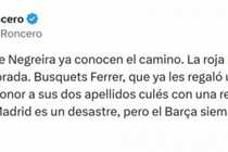 龙赛罗社媒：马丁犯规是本赛季最明显的红牌，巴萨永远12人作战
